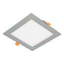 LED Einbaupanel silber quadratisch dimmbar IP20 17,2cm...