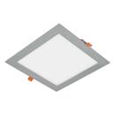 LED Einbaupanel silber quadratisch dimmbar IP20 22,5cm...