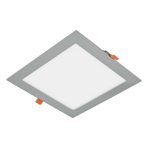 LED Einbaupanel silber quadratisch dimmbar IP20 22,5cm 21W 3000K warmweiß