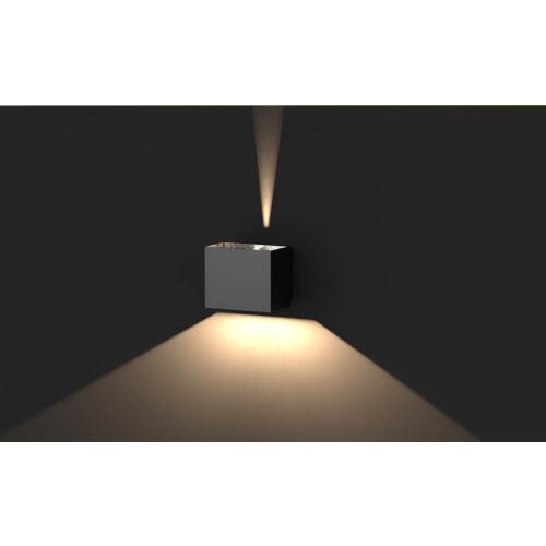 LED Wandleuchte Doppia Aluminium schwarz warmweiß 10 Watt 750 lm beidseitig einstellbarer Abstrahlwinkel IP65