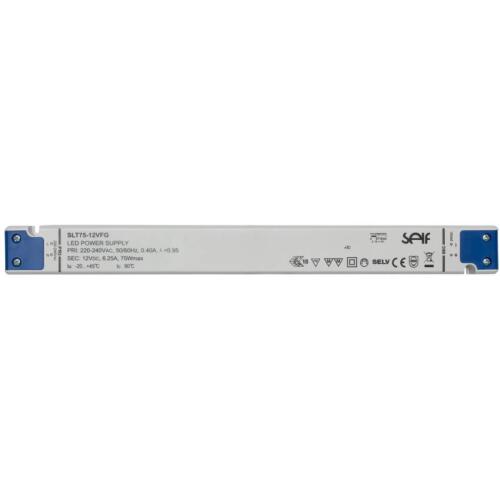 LED-Netzteil, 12V-DC/75W IP20 superflach