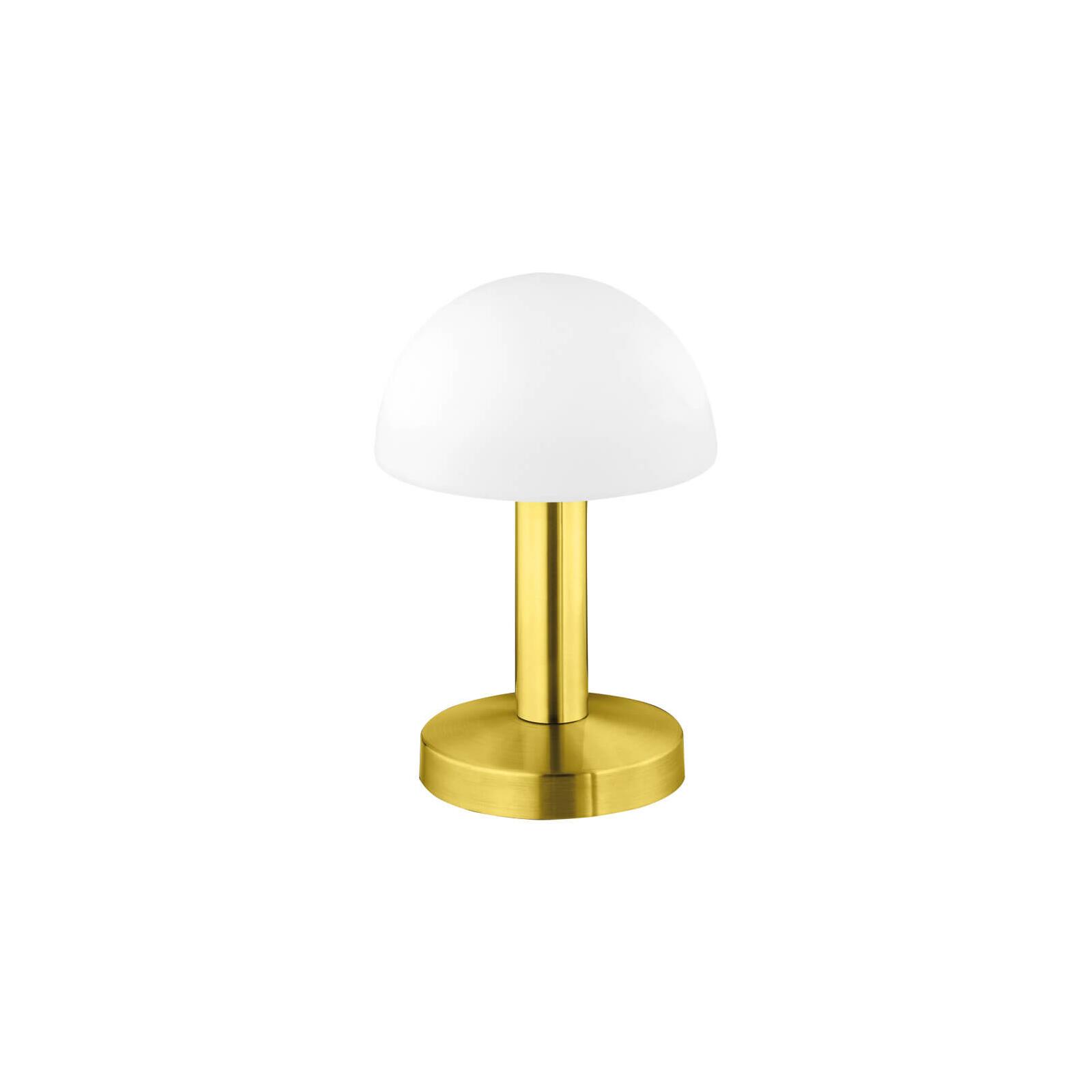 E14/40W Onlineshop Lampen & Leuchten x - mit Glasschirm Touchdimmer Tischleuchte,1 weiß messing