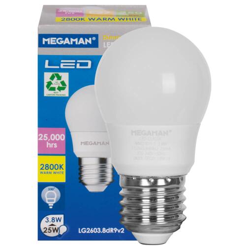 LED-Lampe, CLASSIC, Tropfen-Form, matt E27/3,8W (25W), 250 lm, 2800K dimmbar
