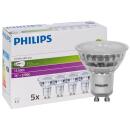LED-Reflektorlampe 5er Pack GU10 4,6W 355lm 2700K Philips