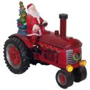Weihnachtsfigur, bunte LEDs Traktor Weihnachtsmann