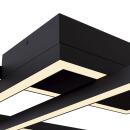 Line Deckenleuchte schwarz LED 80W Metall und Acryl 78x68 cm