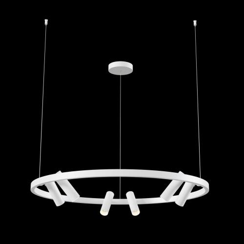 flexible LED Pendelleuchte Satellite Metall weiß Ø98 cm