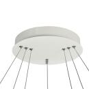 moderne verstellbare LED Pendelleuchte Nola Metall weiß Ø80 cm Ringe 110W
