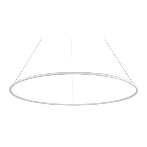 moderne verstellbare LED Pendelleuchte Nola Metall weiß Ø100 cm 60W