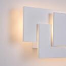 dekorative LED Wandleuchte Trame Metall weiß