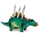 Stiftebox Dino Stegosaurus grün aus Holz Stiftehalter