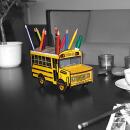 Stiftebox Schulbus gelb Schoolbus aus Holz