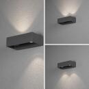 Konstsmide Monza Wandl. 2x6W LED anthrazit Lichtaustritt flexibel einstellbar 7858-370