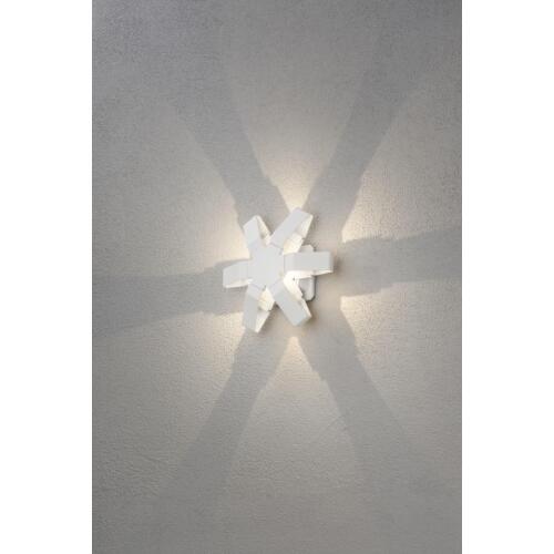 Konstsmide Pescara Wandleuchte weiß dekorativer Lichtaustritt LED 3W IP54 7977-250