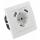 Schutzkontakt-Steckdose mit 2x USB McPower Flair, 250V~/16A, 5V/2,1A, UP, weiß