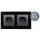 Steckdosen Set McPower Flair Beginner 2S-Style Profi anthrazit + Glasrahmen