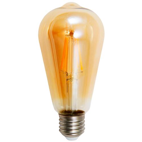 LED Filament Glühlampe McShine Retro E27, 4W, 400lm, warmweiß, goldenes Glas