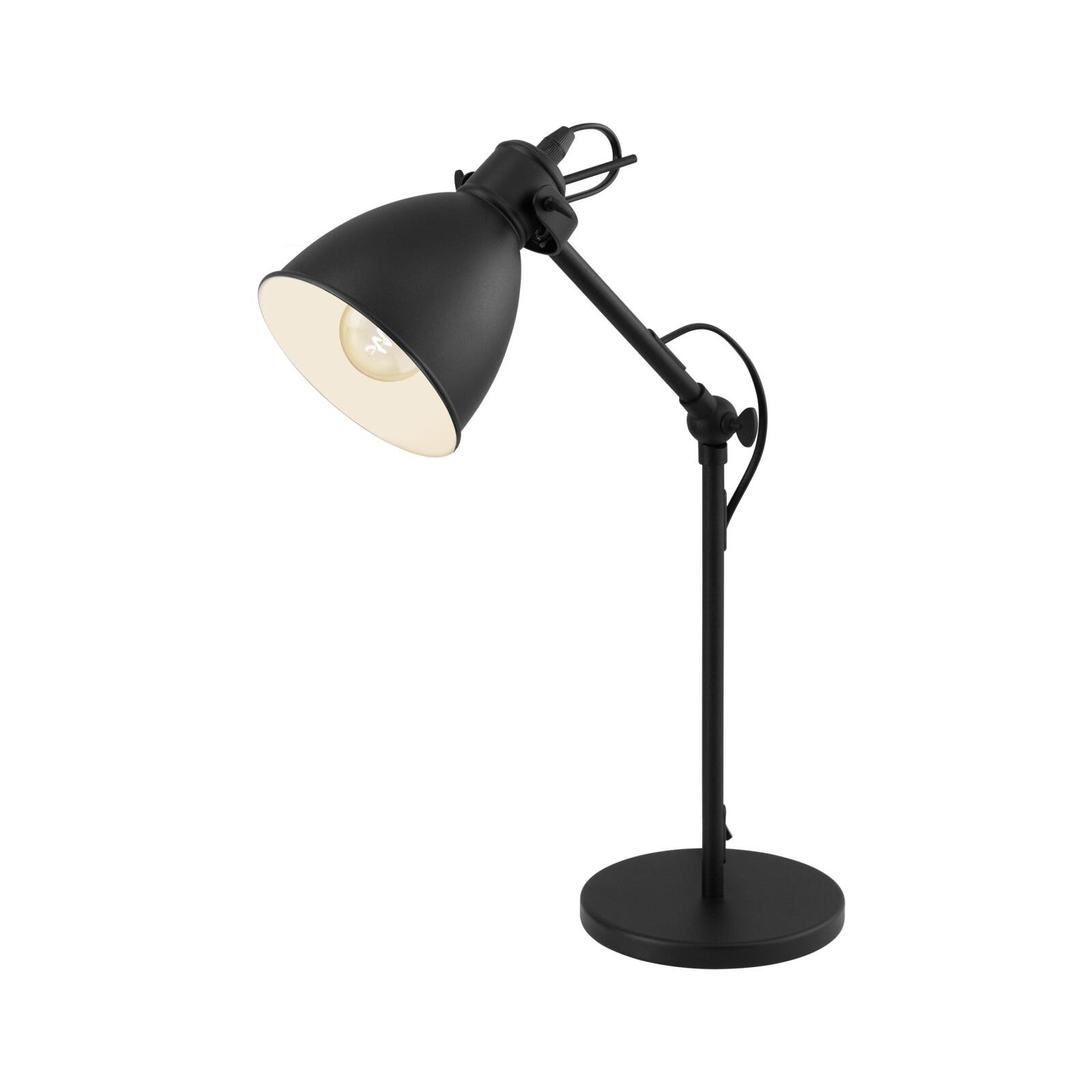 Eglo Tischleuchte Priddy schwarz E27 - Lampen & Leuchten Onlineshop