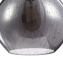 Bergen Pendelleuchte Glasschirm schwarz mit Regen Effekt Ø25 cm