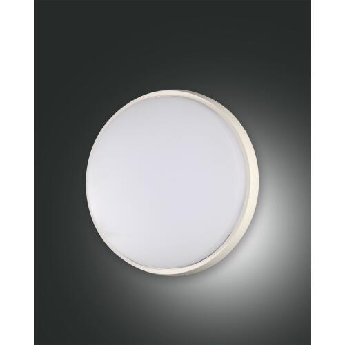 Fabas Luce Olly LED Deckenleuchte weiß rund 24cm 23W IP54 3315-61-102