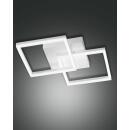 stilvolle LED Rahmen Deckenleuchte 2-flammig weiß 45x45cm warmweiß dimmbar 3394-22-102 Fabas Luce