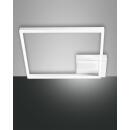 stilvolle LED Rahmen Deckenleuchte weiß 42x42cm warmweiß dimmbar 3394-61-102 Fabas Luce