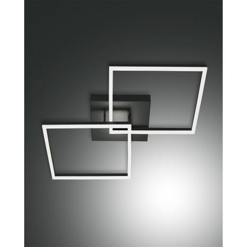stilvolle LED Rahmen Deckenleuchte 2-flammig weiß 65x65cm warmweiß dimmbar 3394-65-282 Fabas Luce