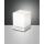 Fabas Luce Brenta Tischleuchte weiß Glasschirm LED 6W mit Touchdimmer 3407-30-102