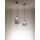 trendige Glas Pendelleuchte Infinity 25cm fume, grau transparent Fabas Luce 3519-45-126