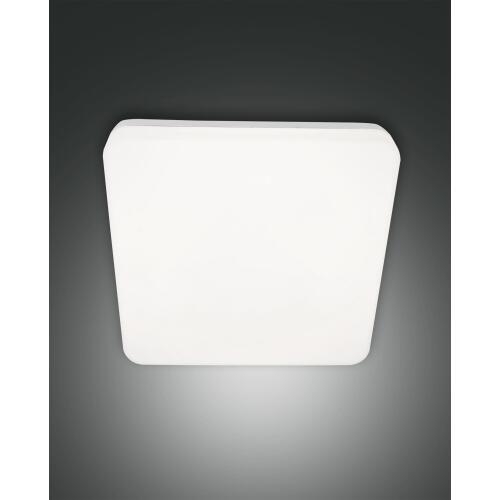 Fabas Luce Trigo Deckenleuchte weiß eckig 28cm IP65 LED 27W mit Sensor 3526-63-102