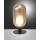Fabas Luce Gubbio Tischleuchte schwarz G9 LED Glasschirm amber braun 3553-31-125
