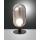 Fabas Luce Gubbio Tischleuchte schwarz G9 LED Glasschirm grau 3553-31-126
