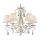 Brionia Kronleuchter cremegold Satin Schirme beige Kristalldeko 5-flammig