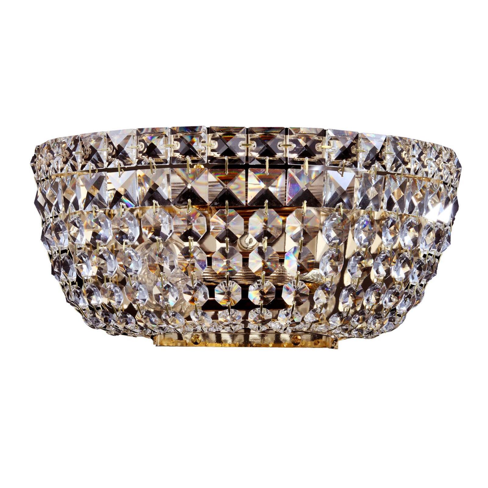 Basfor Kristall Wandleuchte gold antik E14 Lampen Onlineshop & - Leuchten Diamantform