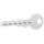 ZELLER PRESENT Schlüsselleiste Schlüssel Metall lackiert 6 Haken 35x4x12cm alugrau