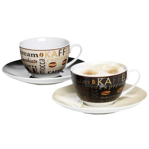 Espresso Cups 2er Set Porcelain Mugs Coffee Cups with Saucers Green 80 ML