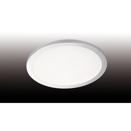 Gotland Deckenleuchte 1x LED 22W Chrom, Acrylglas weiß, Ø40cm