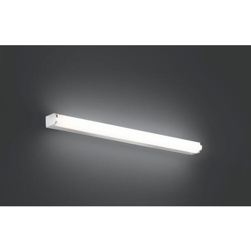 Baabe Wandleuchte 1x LED 9W Chrom, Acrylglas weiß, 60x4x8cm