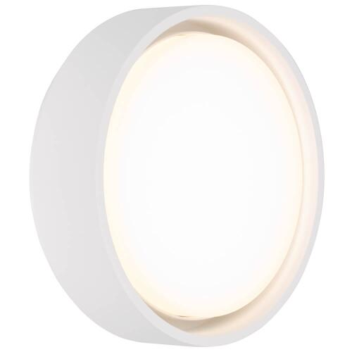 Außenwandleuchte Frame Round LED 7W mit HF-Melder 3000K warmweiß weiß