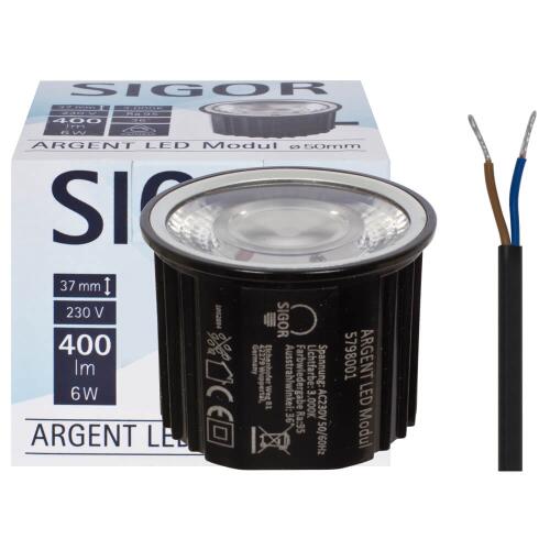 Argent LED Modul PAR16/MR16 36° 6W 400lm CRI>95 3000K warmweiß