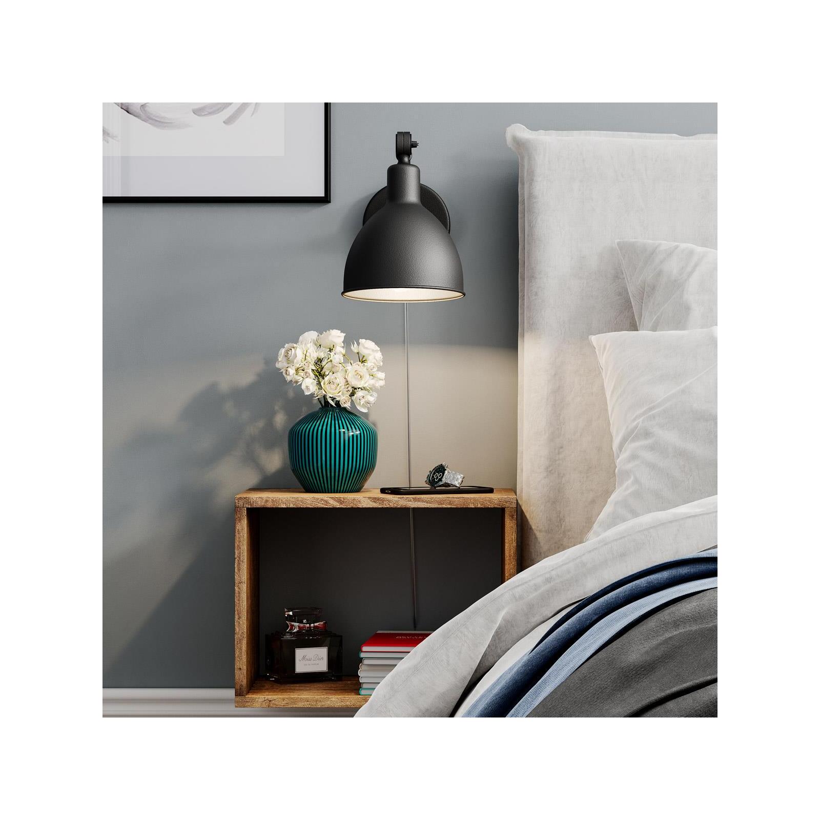 Lampen mini Bazar schwarz Schalter mit Leuchten verstellbar E27 & - Rydens Wandleuchte By Onlineshop