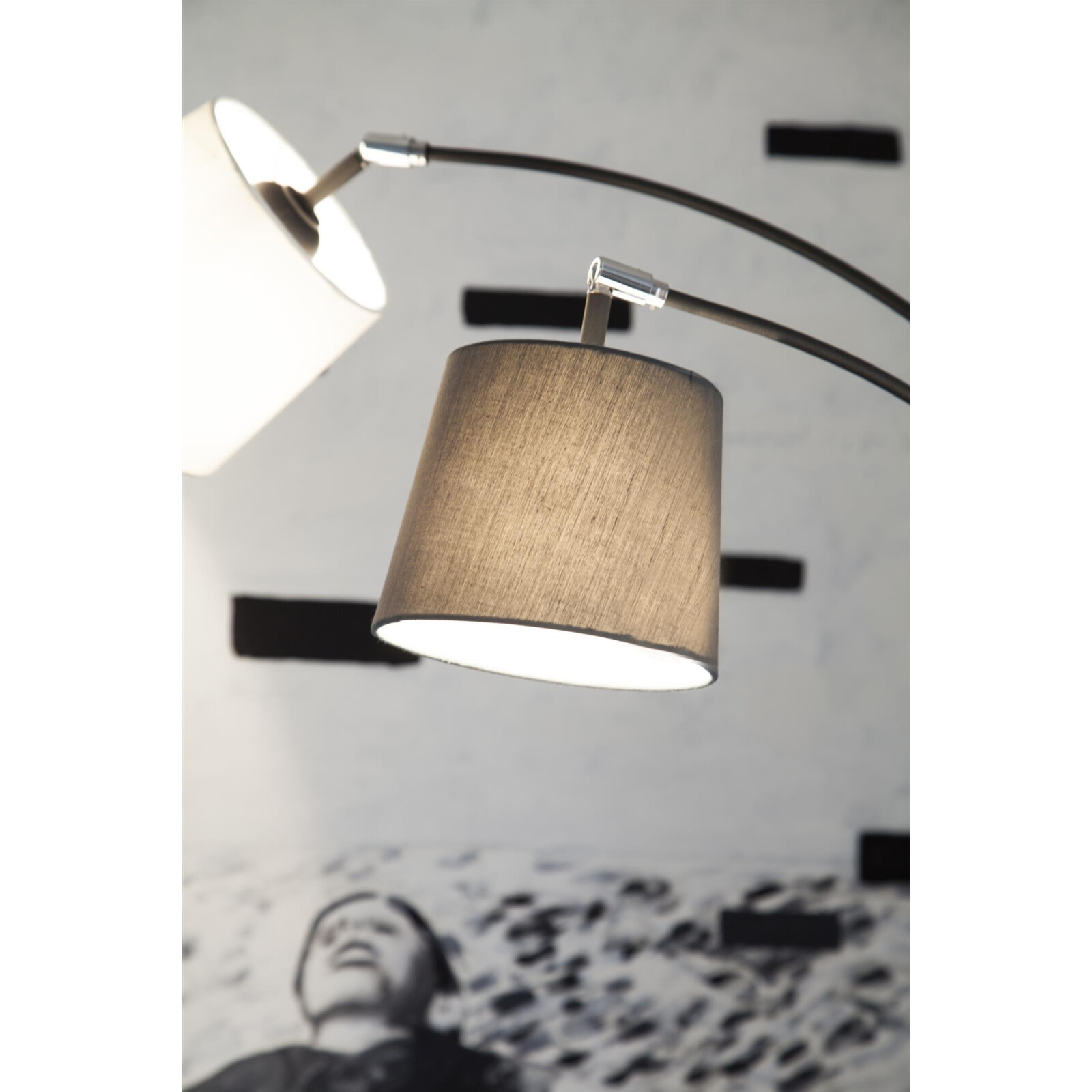 schwarz matt & Lampen 200cm Stehleuchte H - Leuchten By Onlineshop Foggy Rydens 5-flammig