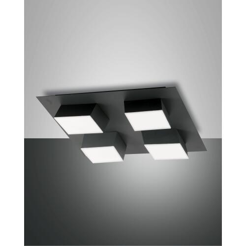 Fabas Luce Lucas, Spot, LED, 4x12W, Metall- und Methacrylat, Anthrazit 3601-84-282