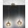 Fabas Luce Apollo, Pendelleuchte, E27, 2X40W, Metall und geblasenes Glas, Messing satiniert/amber 3623-42-119