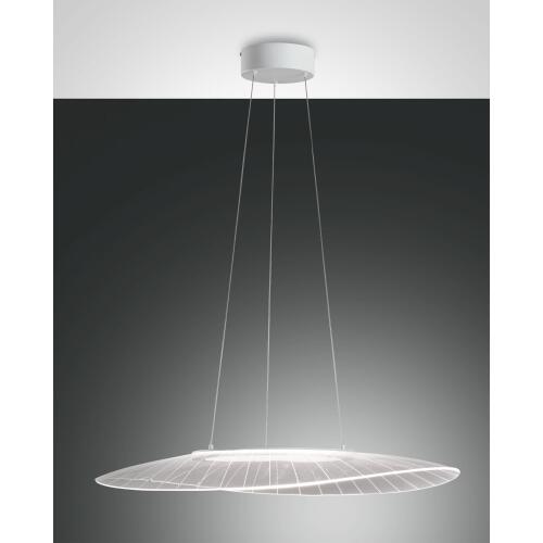 Fabas Luce Vela, Pendelleuchte, LED, 1x40W, Metall- und Methacrylat, weiß 3625-45-102