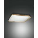 Fabas Luce Hugo, Deckenleuchte, LED, 1x18W, Metall und gebogenes Glas, sandfarben/weiß 3645-61-355