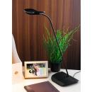 Unilux FOLIA LED-Schreibtischlampe schwarz aus ressourcenschonenden Materialien mit Dimmfunktion.