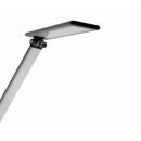 Unilux TERRA LED-Schreibtischleuchte metallgrau flach faltbar mit Dimmfunktion