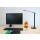 Unilux DIVA LED-Schreibtischleuchte schwarz, induktives Laden, USB, dimmbar