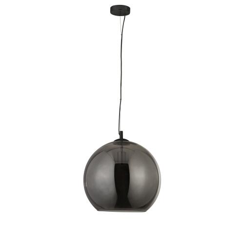 Sphere Glas Pendelleuchte 3-flammig rauchfarben schwarz/chrom 35cm